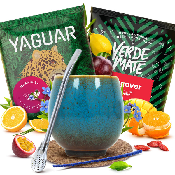 Yerba Mate set 2x50g Calabash + Bombilla