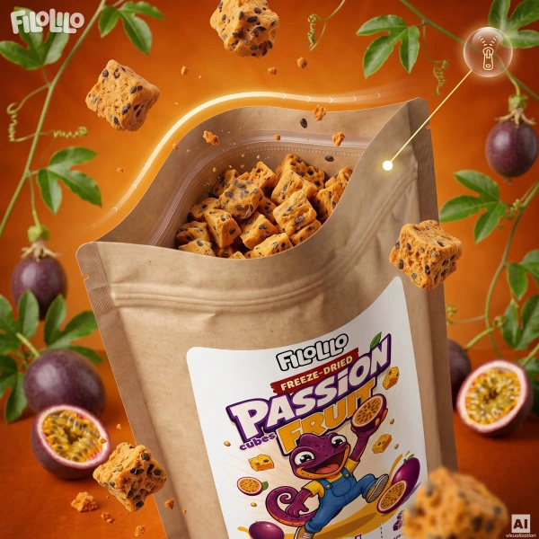 FiloLilo – Freeze-dried passion fruit cubes 100g