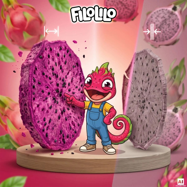 FiloLilo – Freeze-dried dragon fruit slices 20g