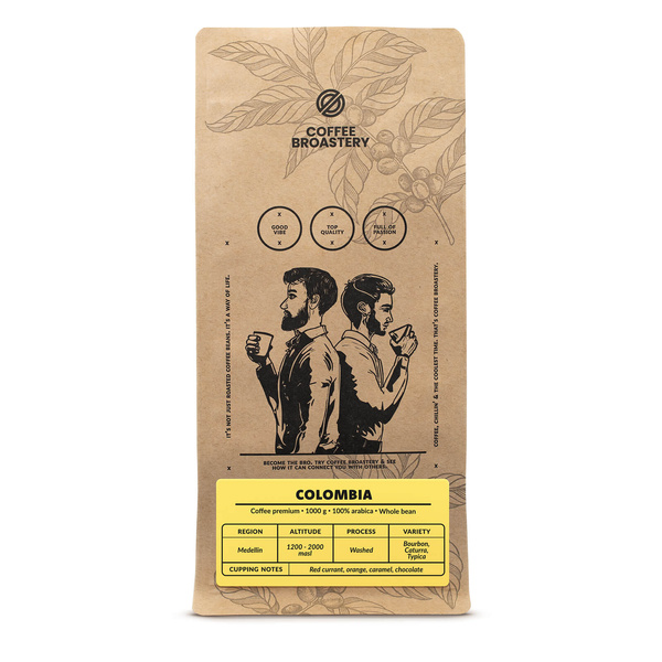 Bro Coffee Roastery - Whole Bean Coffee Colombia Medellin Premium 1kg