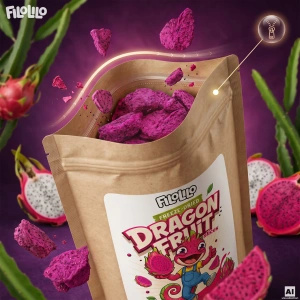 FiloLilo – Freeze-dried dragon fruit slices 20g