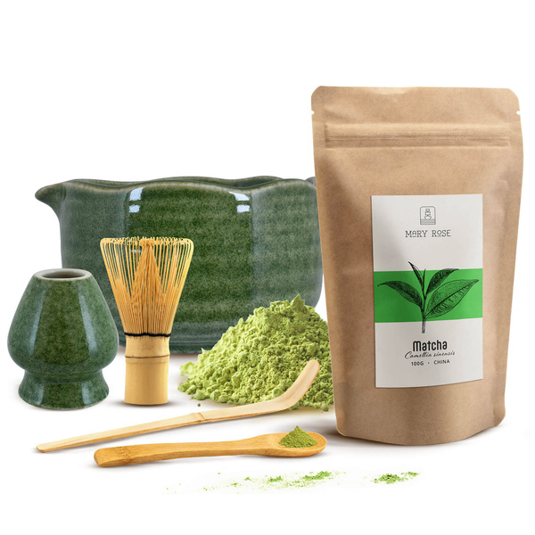 Matcha Tea Brewing Set: Matcha 100g + Accessories