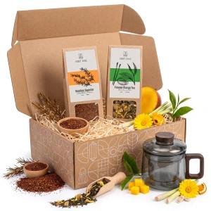 Gift Set of Mary Rose Loose-Leaf Teas 2x50g + Cup with Infuser