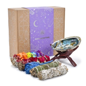 Esoteric Gift Set: Natural White Sage Incense + Accessories