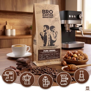 Bro Coffee Roastery – Whole Bean Coffee Pure Crema 1kg