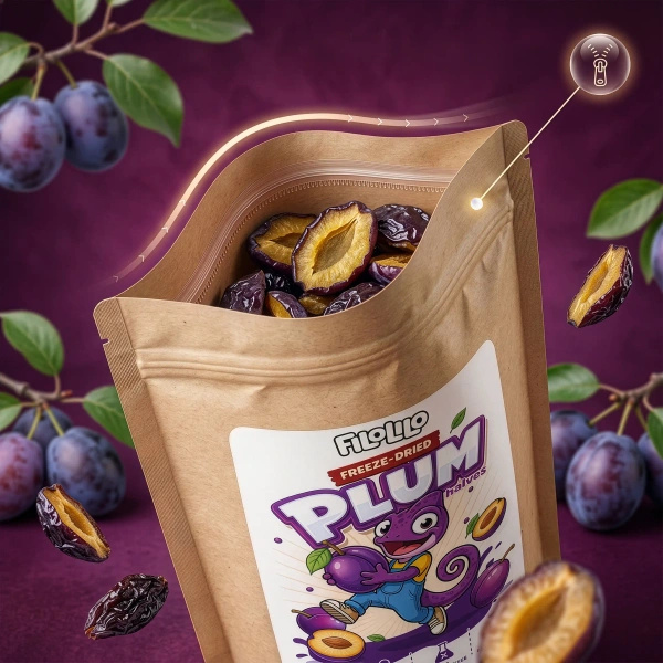 FiloLilo – Freeze-dried plum halves 100g