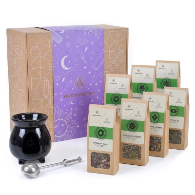 Esoteric Gift Set: Teas to Strengthen the 7 Chakras + Accessories