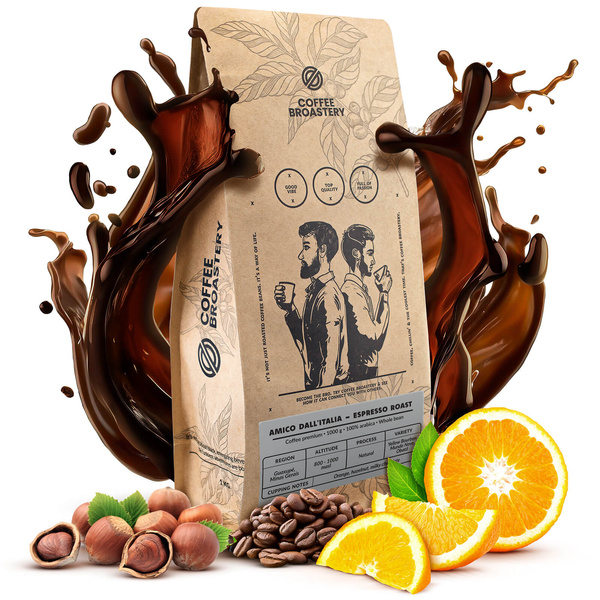 Coffee Broastery Set: Amico dall'Italia Espresso Roast Coffee + Mug