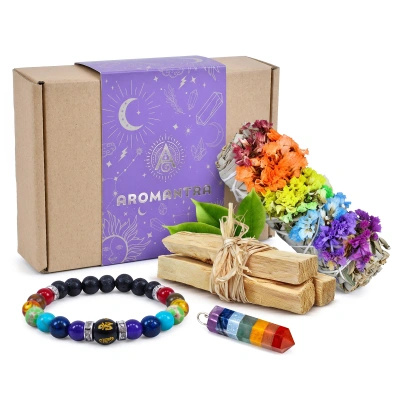 Esoteric 7 Chakras Gift Set: Natural Incense + Pendant + Bracelet