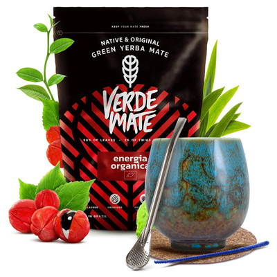 Yerba Mate Set Verde Mate 400g 0.4kg Calabash + Bombilla