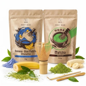Set for colourful Matcha Latte: Matcha + Blue Matcha + accessories