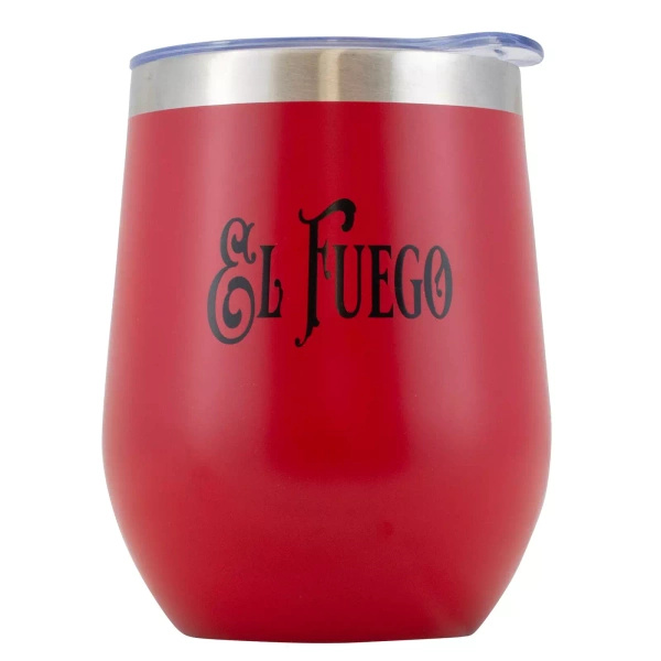 TermoLid – thermal mate cup with a lid – El Fuego (red) – 350 ml