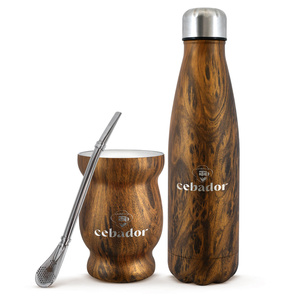 Yerba Mate Accessories Set: Calabash + Thermos Bottle + Bombilla