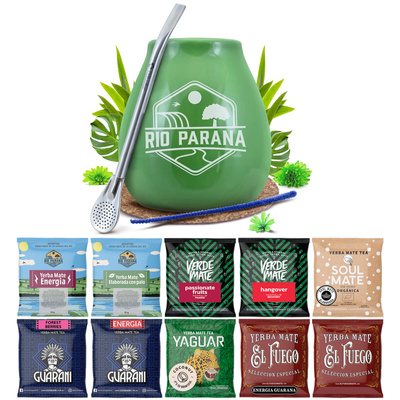 Yerba Mate 10x50g 500g sample set + accessories