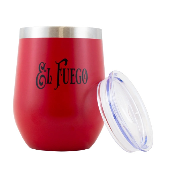 TermoLid – thermal mate cup with a lid – El Fuego (red) – 350 ml