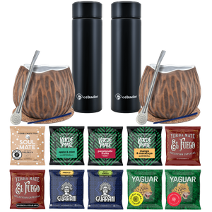 Yerba Mate Thermos Bombilla Set for Two 500g