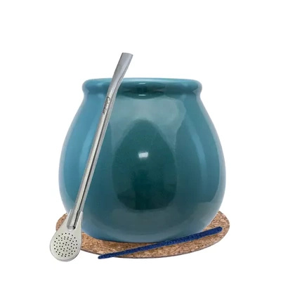 KIT to start Yerba Mate LARGE CALABASH bombilla