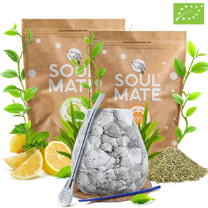 Yerba Mate Set Soul Mate Organica 2x500g 1kg Calabash + Bombilla