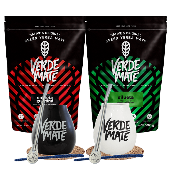 Yerba Verde Mate Set Silueta 500g + Energia 500g