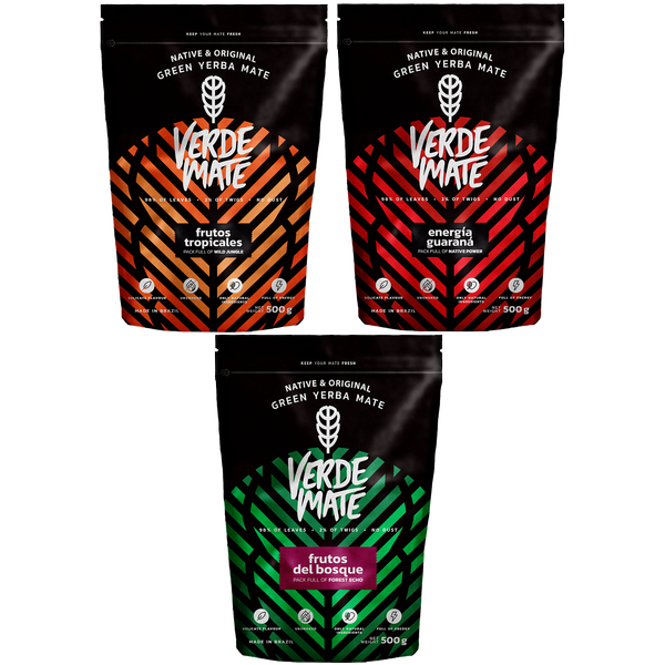 Yerba Verde Mate Green 3x500g various blends
