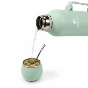 YerbaGo – Thermos with Mate Gourd and Bombilla 1.3 L – pistachio