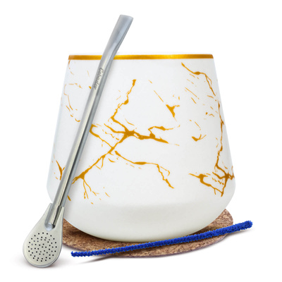 Yerba Mate Accessories Set: Calabash + Bombilla