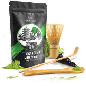 Ceremonial Matcha Tea Brewing Set: Japanese Organic Matcha 30g + Accessories