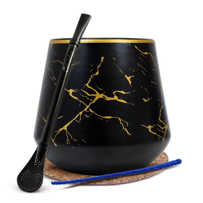 Yerba Mate Accessories Set: Calabash + Bombilla