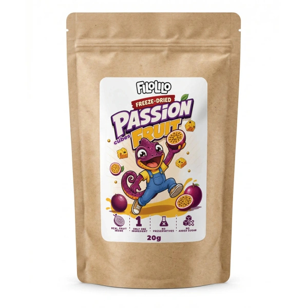 FiloLilo – Freeze-dried passion fruit cubes 20g