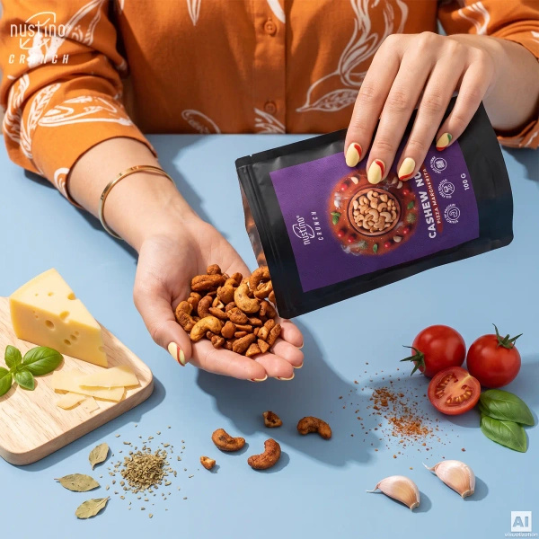 Nustino Crunch – Roasted Cashews – Pizza Margherita 100g