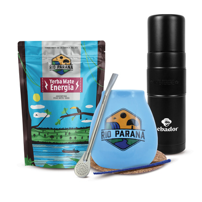 Yerba Mate Set Rio Parana 500g 0.5kg Yerbomos XL + Calabash + Bombilla