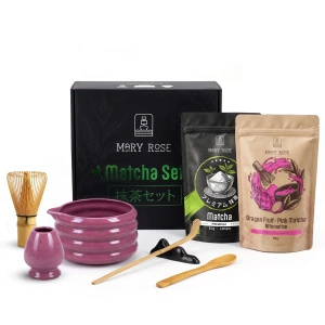 Gift Set for Colourful Matcha Latte: Matcha + Pink Matcha + Accessories