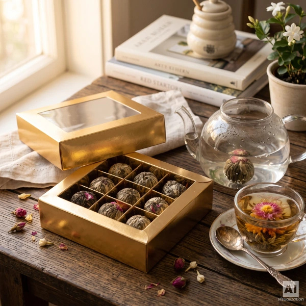 Mary Rose – Tea Gift Box – Blooming Tea Set (9 pcs)