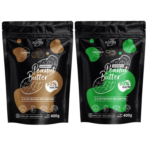 Powdered Peanut Butter Set Nustino: Classic + Coconut 2x400g