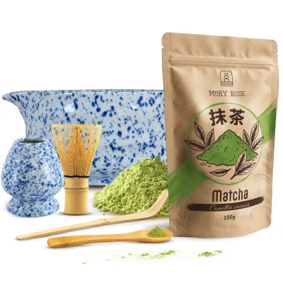 Matcha Tea Brewing Set: Matcha 100g + Accessories