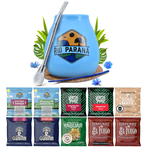 Yerba Mate 10x50g 500g sample set + accessories