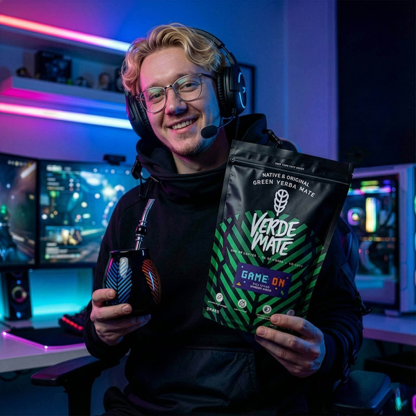 Yerba Mate Set Verde Mate Game On 400g 0.4kg Calabash + Bombilla