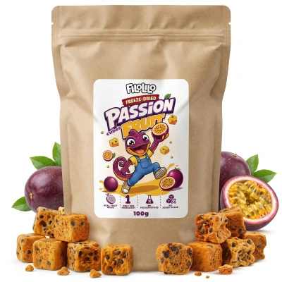 FiloLilo – Freeze-dried passion fruit cubes 100g