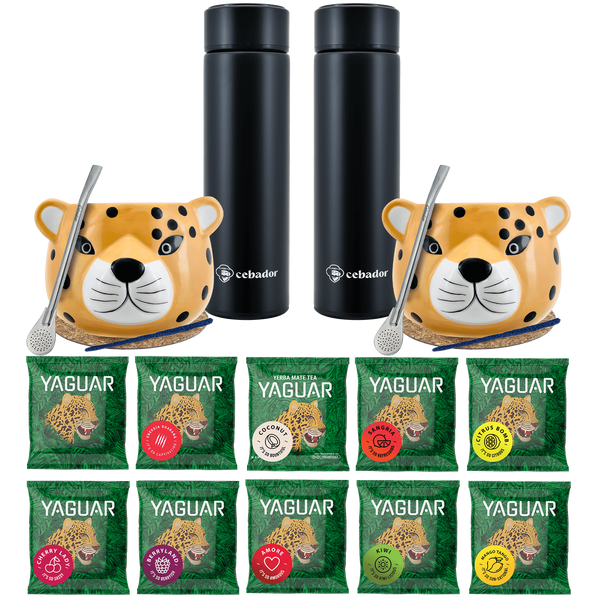 Yerba Mate Thermos Bombilla Set for Two 500g