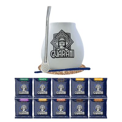 Yerba Mate Set 10x50g Calabash + Bombilla