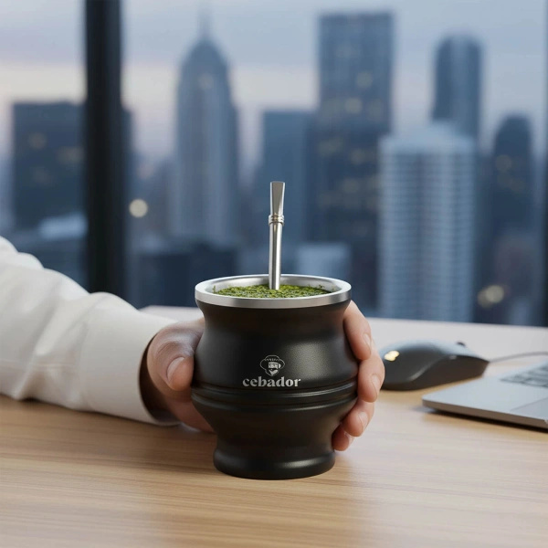 TermoColador – thermal cup for yerba mate – 190 ml (black)