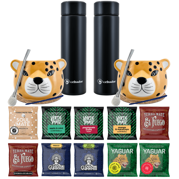 Yerba Mate Thermos Bombilla Set for Two 500g