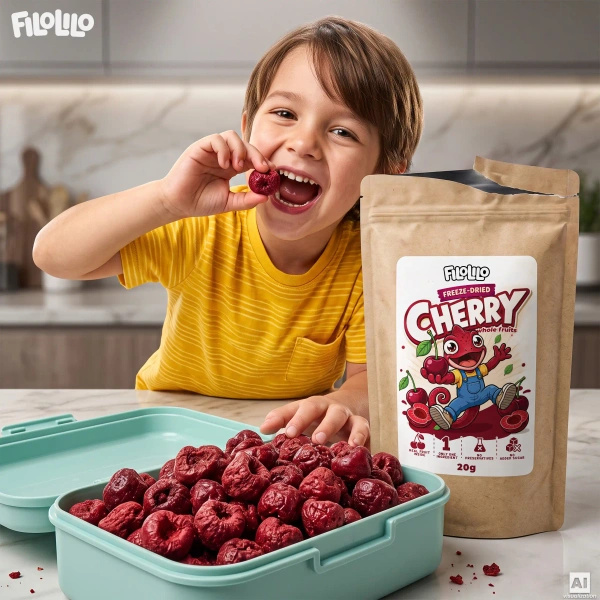 FiloLilo – Freeze-dried whole pitted cherries 20g