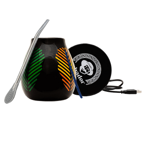 Yerba Mate Accessories Set: USB cup warmer + Calabash + Bombilla