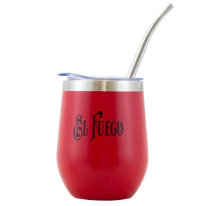 TermoLid – thermal mate cup with a lid – El Fuego (red) – 350 ml