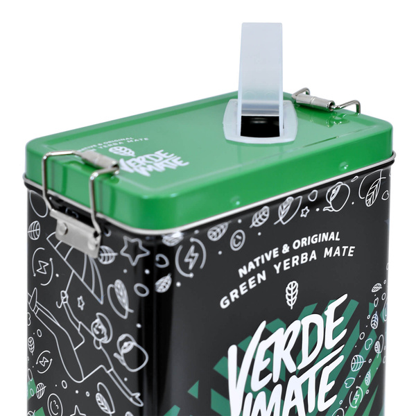 Yerbera – Tin can + Verde Mate Green Cactus de Juarez 0.5kg