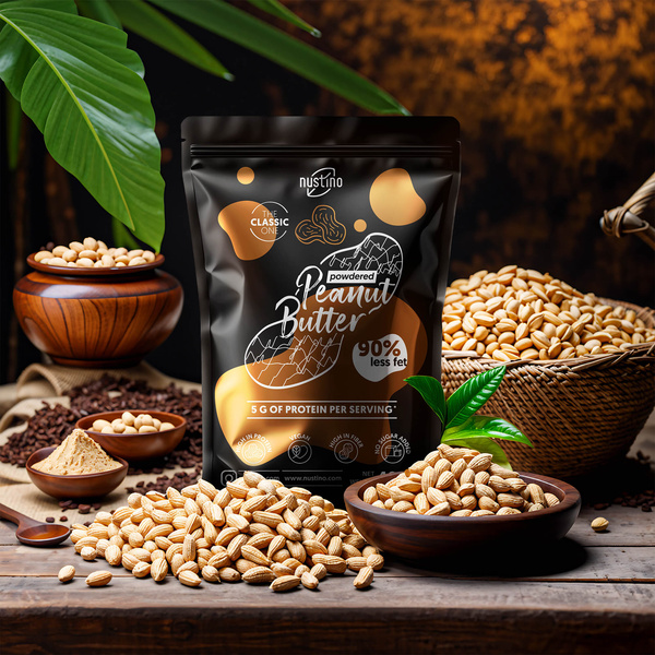 Nustino Powdered Peanut Butter Set: Classic + Pure 2x400g