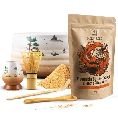 Set for Preparing Orange Matcha