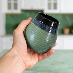 Ceramic Mate Cup Niebla (black-green) 300ml – Crater series