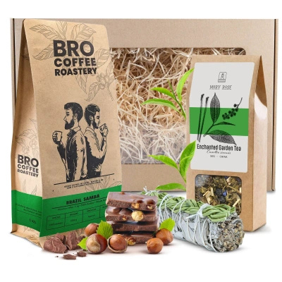 Gift Set Bro Coffee Roastery + Tea + White Sage Incense